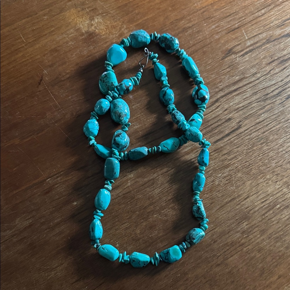 Chunky QVC Vintage Turquoise Beaded Necklace